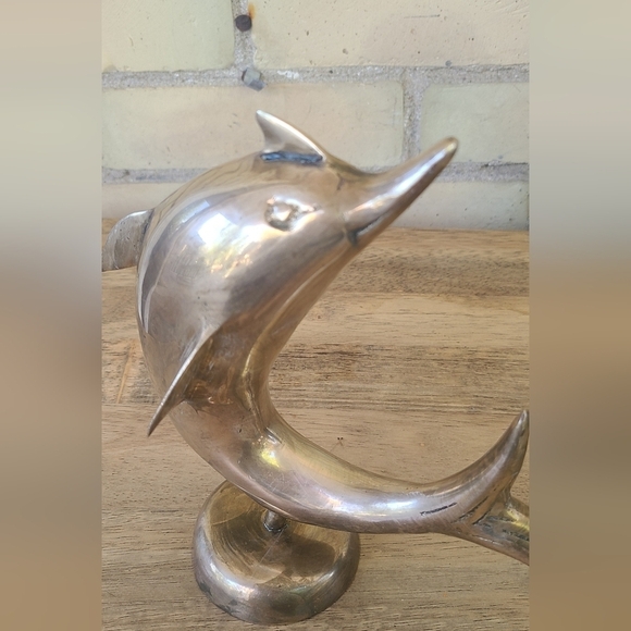 Vintage Brass Dolphin - Picture 4 of 6
